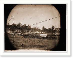 Vintage Military Print - Brandy Station Virginia. Army of the Potomac