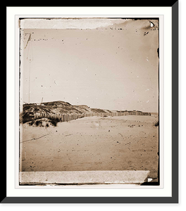 Historic Framed Print, Charleston South Carolina (vicinity). View of Forts Wagner & Gregg on Morris Island,  17-7/8" x 21-7/8"