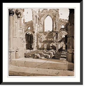 Historic Framed Print, Charleston South Carolina. Roman Catholic Cathedral of St. John and St. Finbar (Bro,  17-7/8" x 21-7/8"