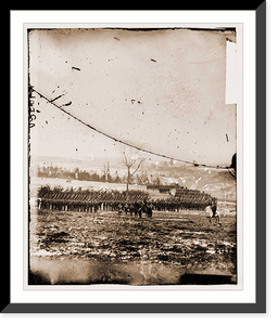 Miners Hill Virginia. Review of 17th New York Inf. (vicinity Falls Church) (Westche, Historic Print
