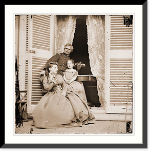 Historic Framed Print, Richmond Virginia. Gen. Edward O.C. Ord wife and child at the residence of Jefferso - 2,  17-7/8" x 21-7/8"