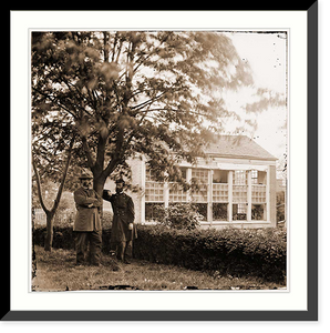 Historic Framed Print, Richmond Virginia. Gen. John Elmer Mulford Assist. Federal Exchange Agent on right,  17-7/8" x 21-7/8"
