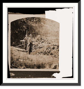 Historic Framed Print, Seabrook Point Port Royal Island South Carolina. Mock battery erected by the 79th N,  17-7/8" x 21-7/8"