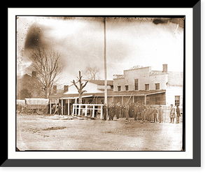 Historic Framed Print, Washington D.C. Staff buildings and wagons of the Medical Department,  17-7/8" x 21-7/8"