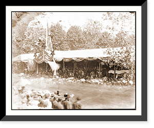 Historic Framed Print, Washington D.C. View in front of Presidential reviewing stand,  17-7/8" x 21-7/8"