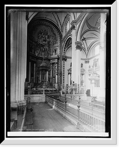 Historic Framed Print, Cathedral of Guadaloupe [i.e. the Cathedral, Mexico City],  17-7/8" x 21-7/8"