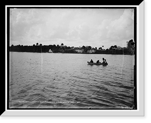 Historic Framed Print, Shell mound Barker's Bluff, Indian River,  17-7/8" x 21-7/8"