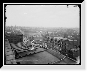 Historic Framed Print, Detroit n.e. from Chamber of Commerce,  17-7/8" x 21-7/8"