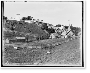 Vintage Military Print - Macinac Island, Michigan - Old Fort Mackinac
