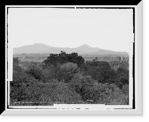 Historic Framed Print, Volcanos from Chapultepec, Mexico,  17-7/8" x 21-7/8"