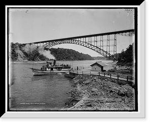 Historic Framed Print, [Upper] Steel Arch Bridge, Niagara,  17-7/8" x 21-7/8"