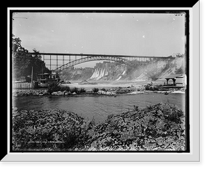 Historic Framed Print, [Upper] Steel Arch Bridge, Niagara - 2,  17-7/8" x 21-7/8"