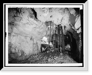 Historic Framed Print, Interior of cave, El Abra, Mexico - 3,  17-7/8" x 21-7/8"