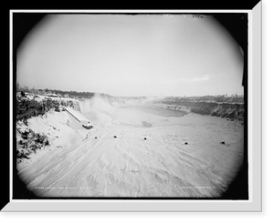 Historic Framed Print, General view of falls in winter,  17-7/8" x 21-7/8"