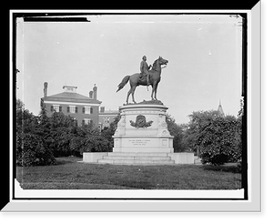 Historic Framed Print, [Thomas' Statue, Washington, D.C.],  17-7/8" x 21-7/8"