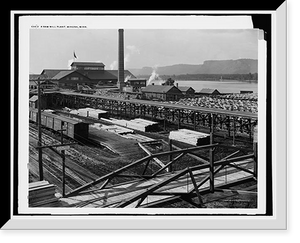 Historic Framed Print, Winona, a sawmill plant,  17-7/8" x 21-7/8"