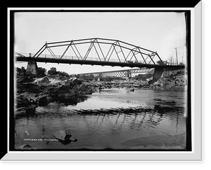 Historic Framed Print, Black River Falls, Wisconsin,  17-7/8" x 21-7/8"