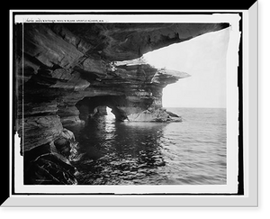 Historic Framed Print, Devil's Kitchen, Devil's Island, Apostle Islands, Wis.,  17-7/8" x 21-7/8"