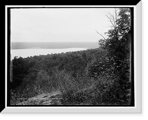 Historic Framed Print, Lake Gogebic, Mich., panoramic view from the eye,  17-7/8" x 21-7/8"