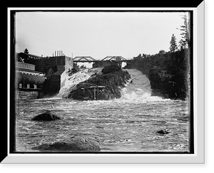 Historic Framed Print, [Quinnesee [sic] Falls, near view],  17-7/8" x 21-7/8"