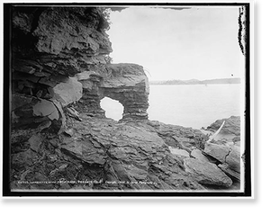 Vintage Photo Print - Marquette, Michigan - Arch Rock, Presque Isle