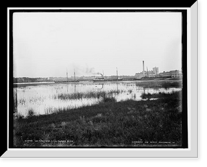 Historic Framed Print, De Pere, Wis., view across river - 2,  17-7/8" x 21-7/8"