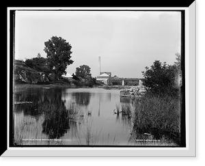 Historic Framed Print, Root River rapids, Racine, Wis.,  17-7/8" x 21-7/8"