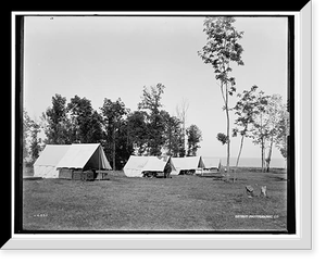 Fort Sheridan, camp ground by the lake, Antique Poster