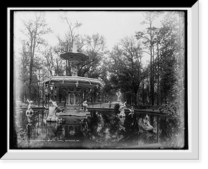 Historic Framed Print, Fountain, Forsyth Park, Savannah, Ga.,  17-7/8" x 21-7/8"