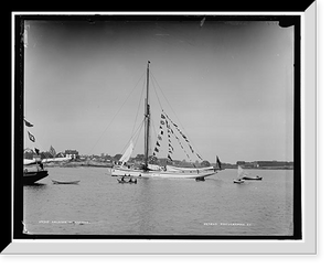 Historic Framed Print, Galatea at anchor,  17-7/8" x 21-7/8"