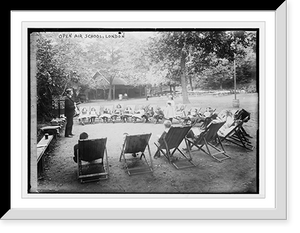 Historic Framed Print, Class on lawn, children in chairs, London Open-air School,  17-7/8" x 21-7/8"
