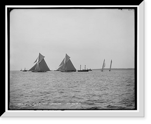 Historic Framed Print, Start of trial race,  17-7/8" x 21-7/8"