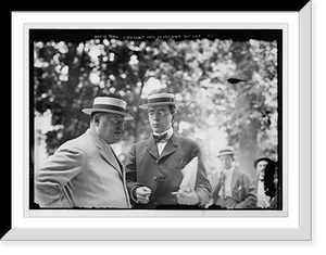 Historic Framed Print, Harry Thaw, with unidentified gentleman,  17-7/8" x 21-7/8"