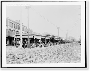 Vintage Americana Print - New Orleans - French Market, Louisiana