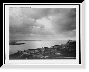 Historic Framed Print, Morro Castle from Cabanas, Havana, Cuba,  17-7/8" x 21-7/8"