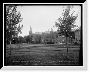 Historic Framed Print, Institute for the feeble-minded, Lincoln, Ill.,  17-7/8" x 21-7/8"