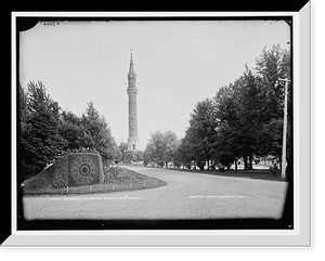 Historic Framed Print, Entrance to Water Works Park, Detroit,  17-7/8" x 21-7/8"