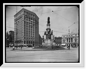 Historic Framed Print, Soldiers' [and Sailors'] Monument, Detroit,  17-7/8" x 21-7/8"