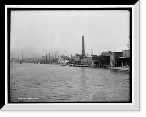 Historic Framed Print, River front, Toledo,  17-7/8" x 21-7/8"