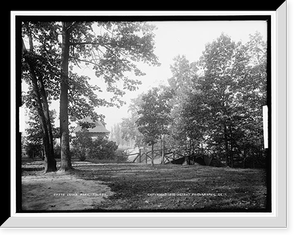 Antique Scenic Print - Lenk's Park, Toledo - Framed Wall Art Gift Idea