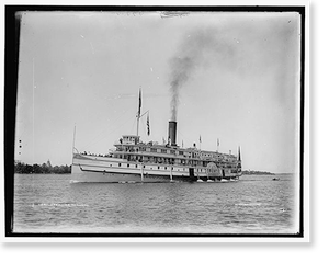 Vintage Nautical Print - Steamboats - Steamer Toronto (1)