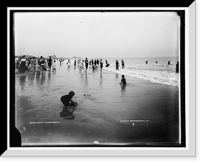 Historic Framed Print, Coney Island beach - 3,  17-7/8" x 21-7/8"