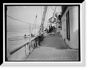 Historic Framed Print, Pilots returning to pilot boat,  17-7/8" x 21-7/8"