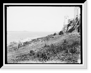 Historic Framed Print, Fort Villapol from Fort Campo Elios, Orinoco, Venezuela,  17-7/8" x 21-7/8"