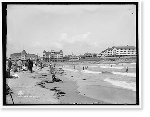 Vintage Landscape - Maine - Bathing at York Beach