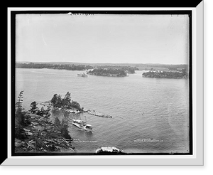 Historic Framed Print, Alexandria Bay south from 1000 Islands House - 3,  17-7/8" x 21-7/8"
