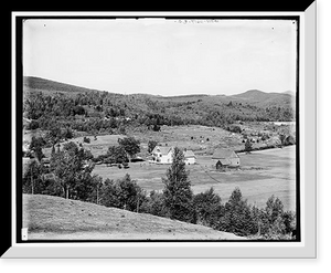 Historic Framed Print, Twin Mountain House to Presidential Range, White Mountains - 2,  17-7/8" x 21-7/8"