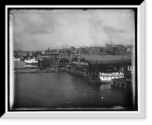 Historic Framed Print, Seattle from the water front - 2,  17-7/8" x 21-7/8"