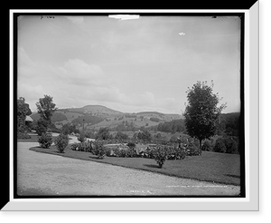 Historic Framed Print, Cottage and grounds of Mr. Fleischmann, Fleischmann's, Catskill Mountains, N.Y.,  17-7/8" x 21-7/8"
