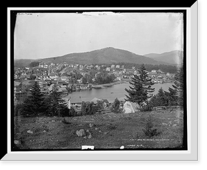 Historic Framed Print, Saranac Lake, Adirondack Mountains,  17-7/8" x 21-7/8"